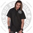 Dragstrip Work Shirt Biker Rocker Print